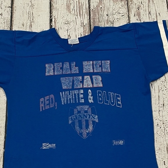 Vintage New York Giants Salem Sportswear NFL Football 1980s Tshirt - Picture 3 of 10